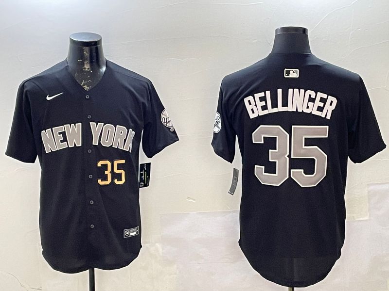 Men New York Yankees #35 Bellinger Black Game 2025 Nike MLB Jersey style 02251->los angeles dodgers->MLB Jersey
